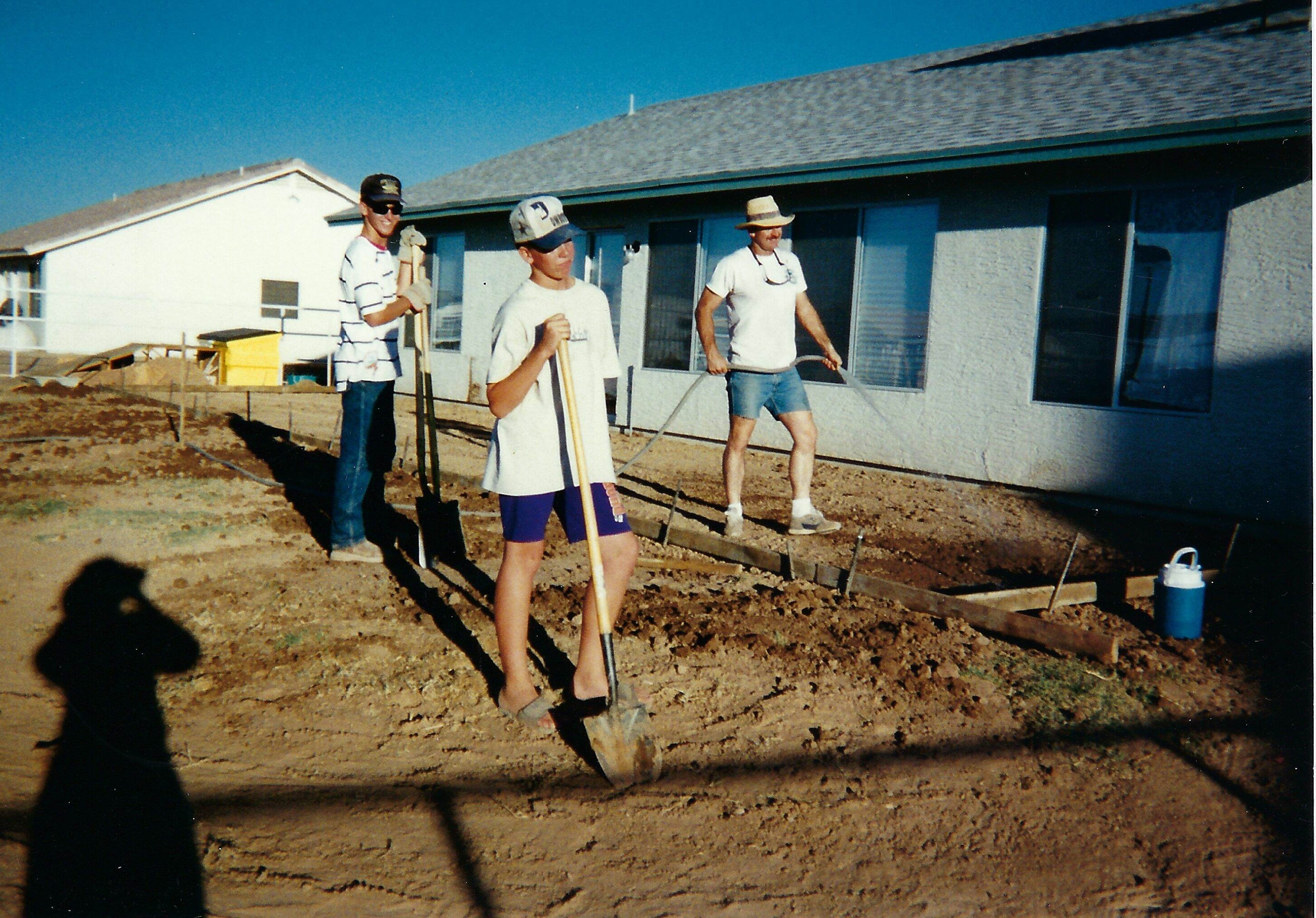 Three generations working together